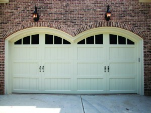 Double white garage doors | Scarborough, ME